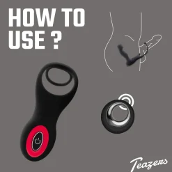 Teazers - Vibromasseur pour prostate avec cockring et télécommande