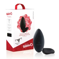 The Screaming O - Premium Ergonomic Remote Panty Set Black