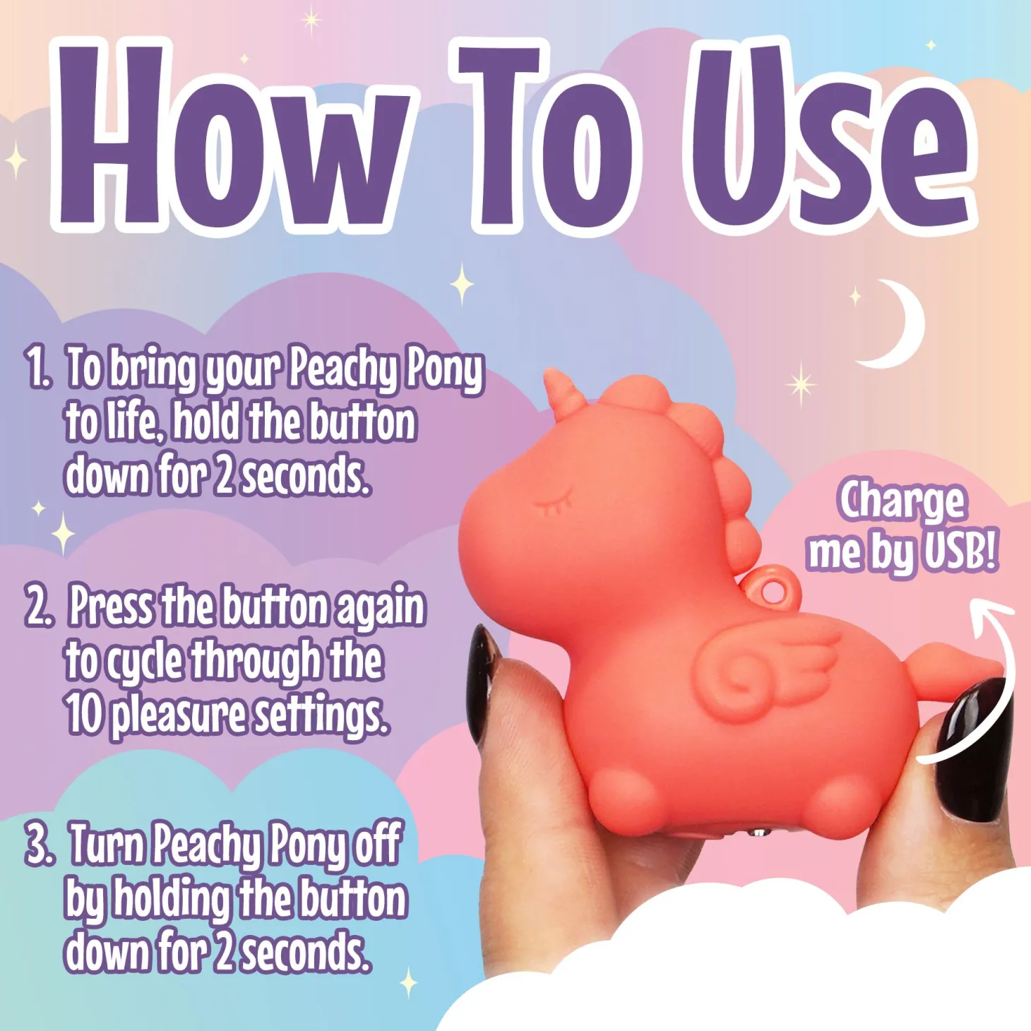 Unihorn - Mini Peachy Pony Vibromasseur