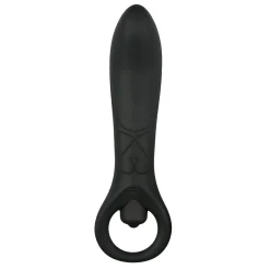 Vibromasseur anal en noir - 15,5 cm