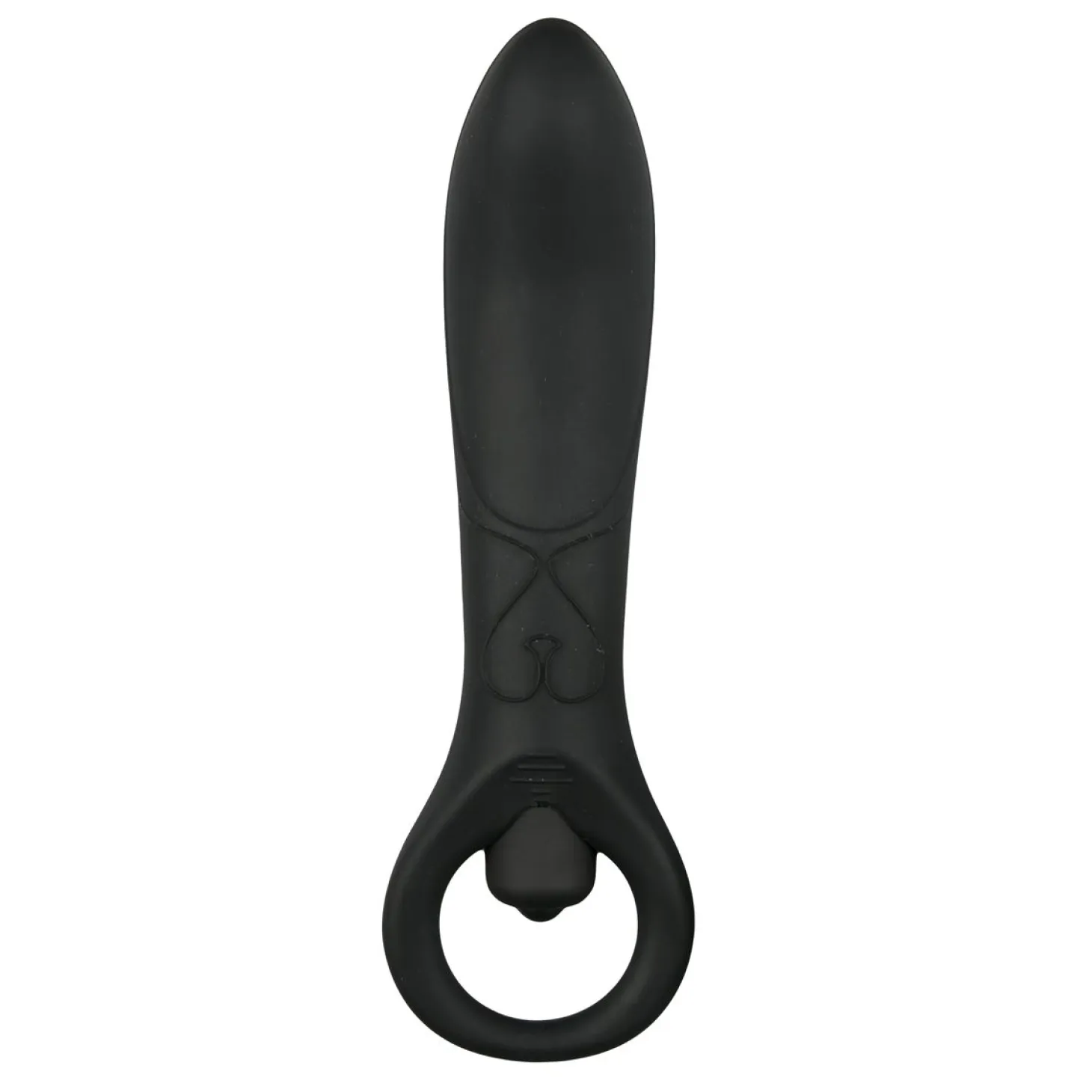 Vibromasseur anal en noir - 15,5 cm