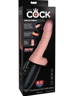 Vibromasseur chauffant à mouvement de va-et-vient King Cock Plus