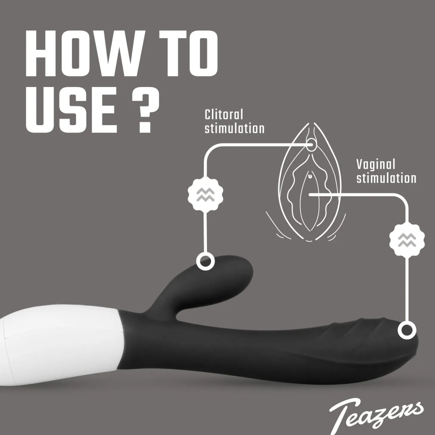 Vibromasseur Rabbit - Noir - Teazers
