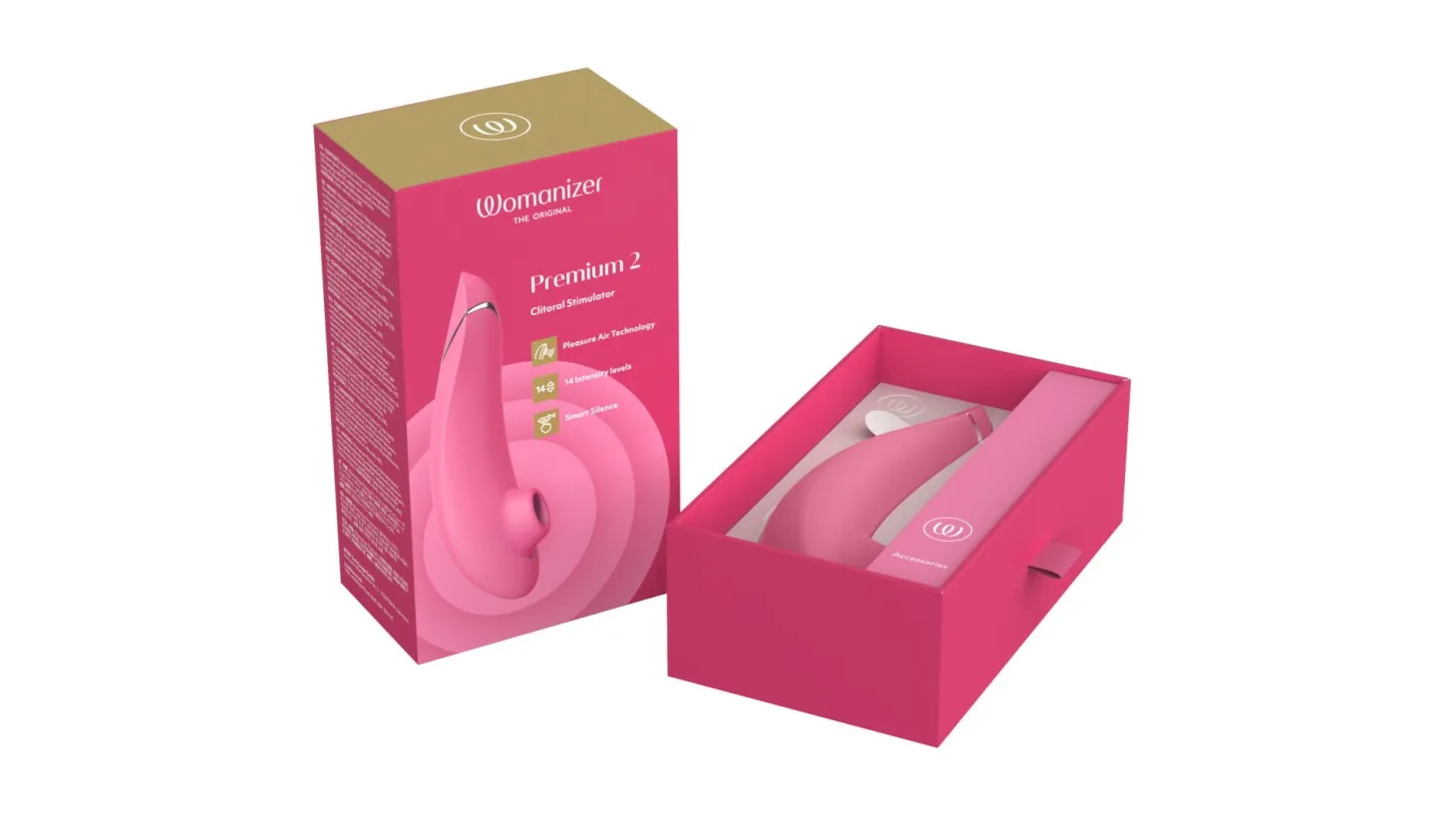 Womanizer Premium 2 - Stimulateur clitoridien à air pulsé - Rose