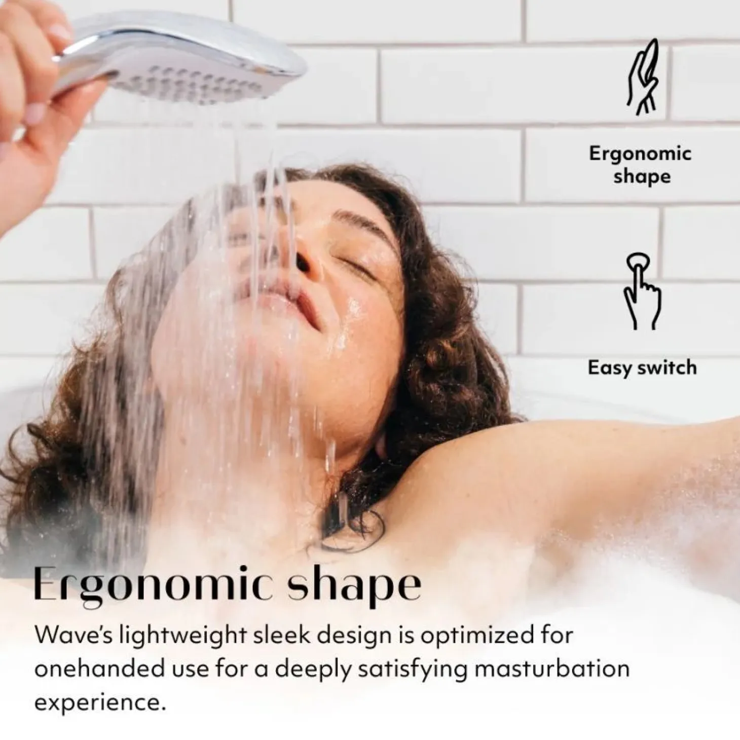 Womanizer Wave - Pommeau de douche pour stimulation clitoridienne - Chrome