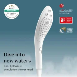 Womanizer Wave - Pommeau de douche pour stimulation clitoridienne - Blanc