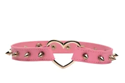 XR Brands - Collier Cœur Piquants - Rose