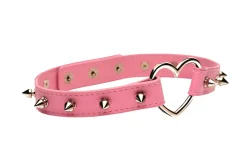 XR Brands - Collier Cœur Piquants - Rose