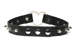 XR Brands - Collier Cœur Piquants - Noir