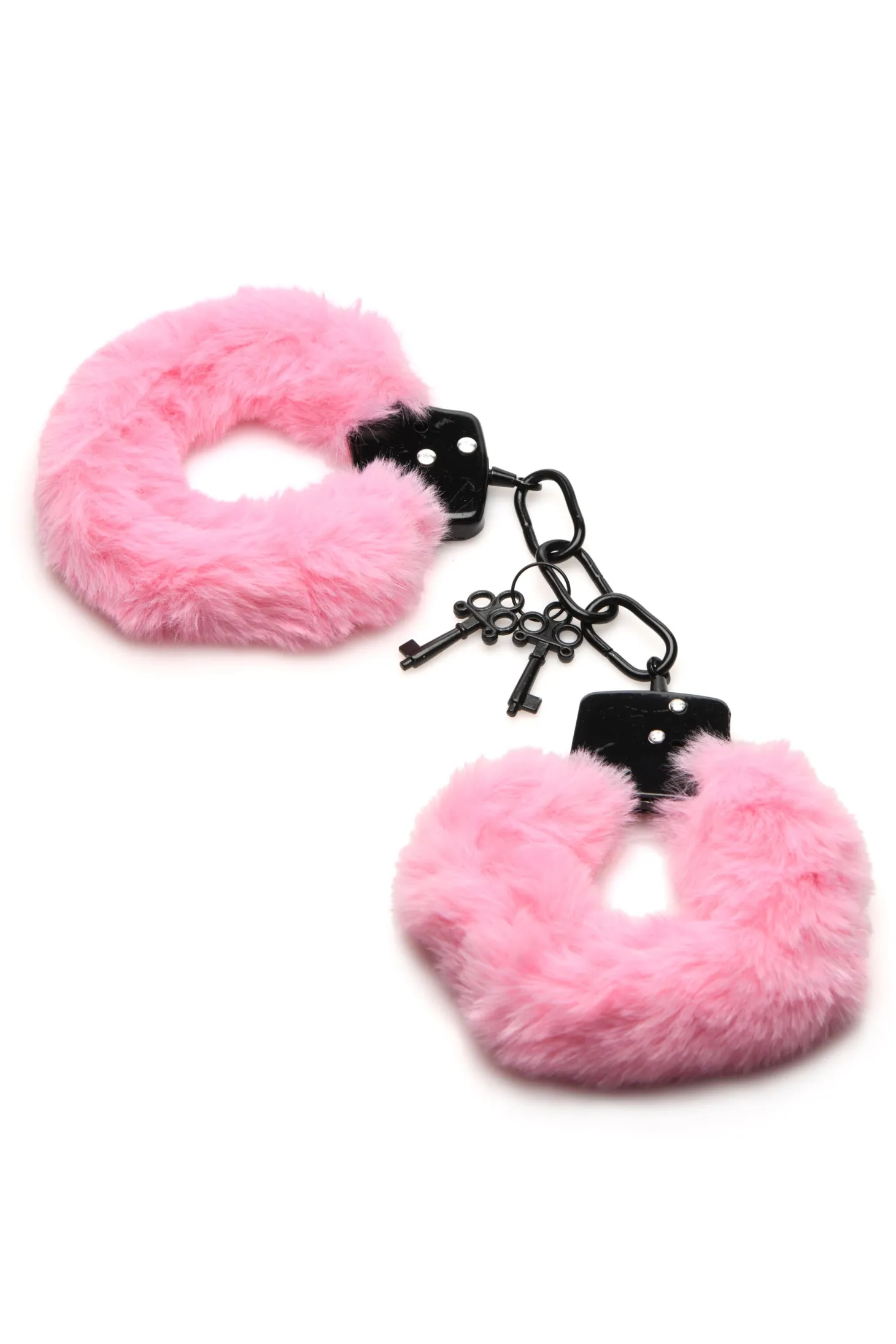 XR Brands - Cuffed in Fur Menottes - Rose
