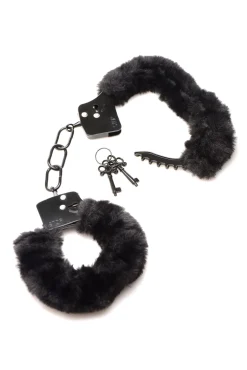 XR Brands - Cuffed In Fur Menottes - Noir