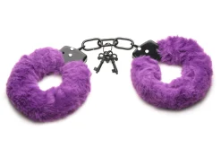 XR Brands - Cuffed In Fur Menottes - Violet