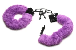 XR Brands - Cuffed In Fur Menottes - Violet
