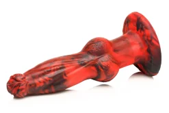 XR Brands - Dildo pousseur et vibrant Hel-Wolf - Rouge et Noir