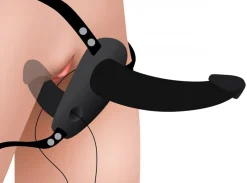 XR Brands - Double gode ceinture vibrant - Noir