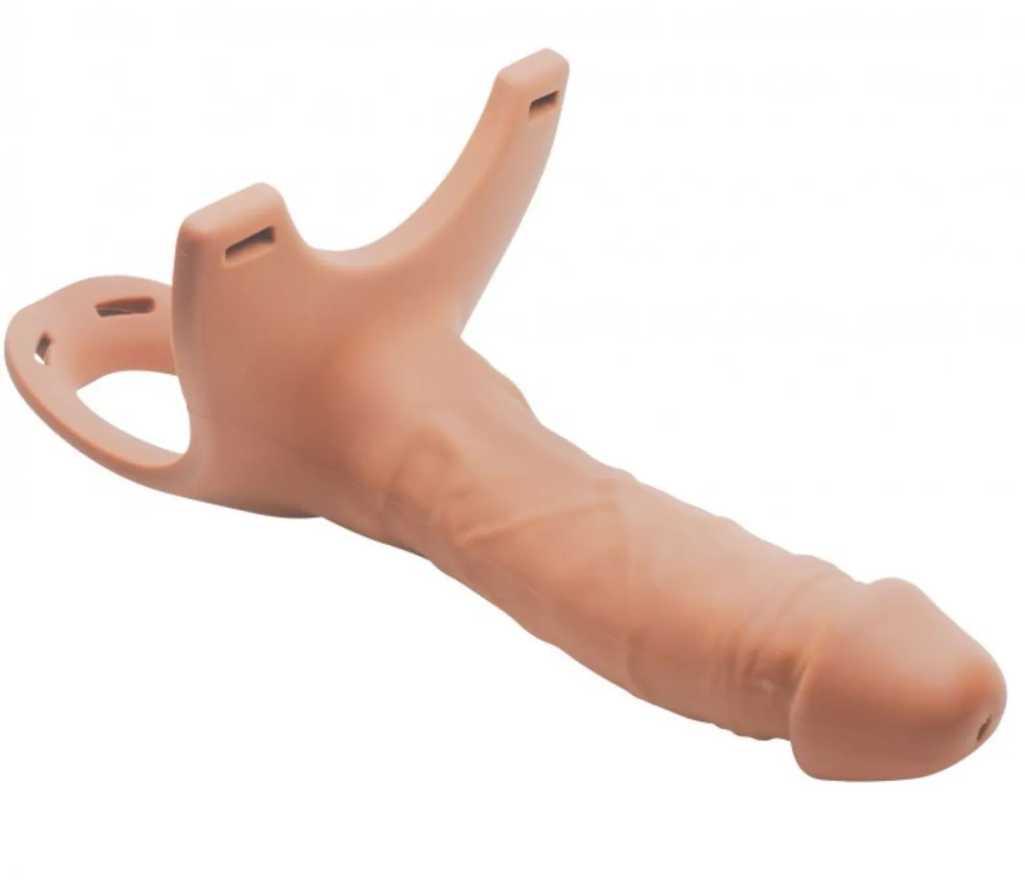 XR Brands - Godemiché creux en silicone avec harnais