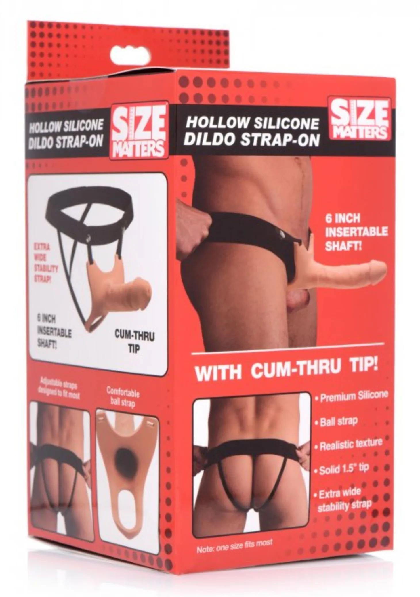 XR Brands - Godemiché creux en silicone avec harnais