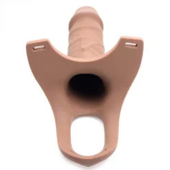 XR Brands - Godemiché creux en silicone avec harnais