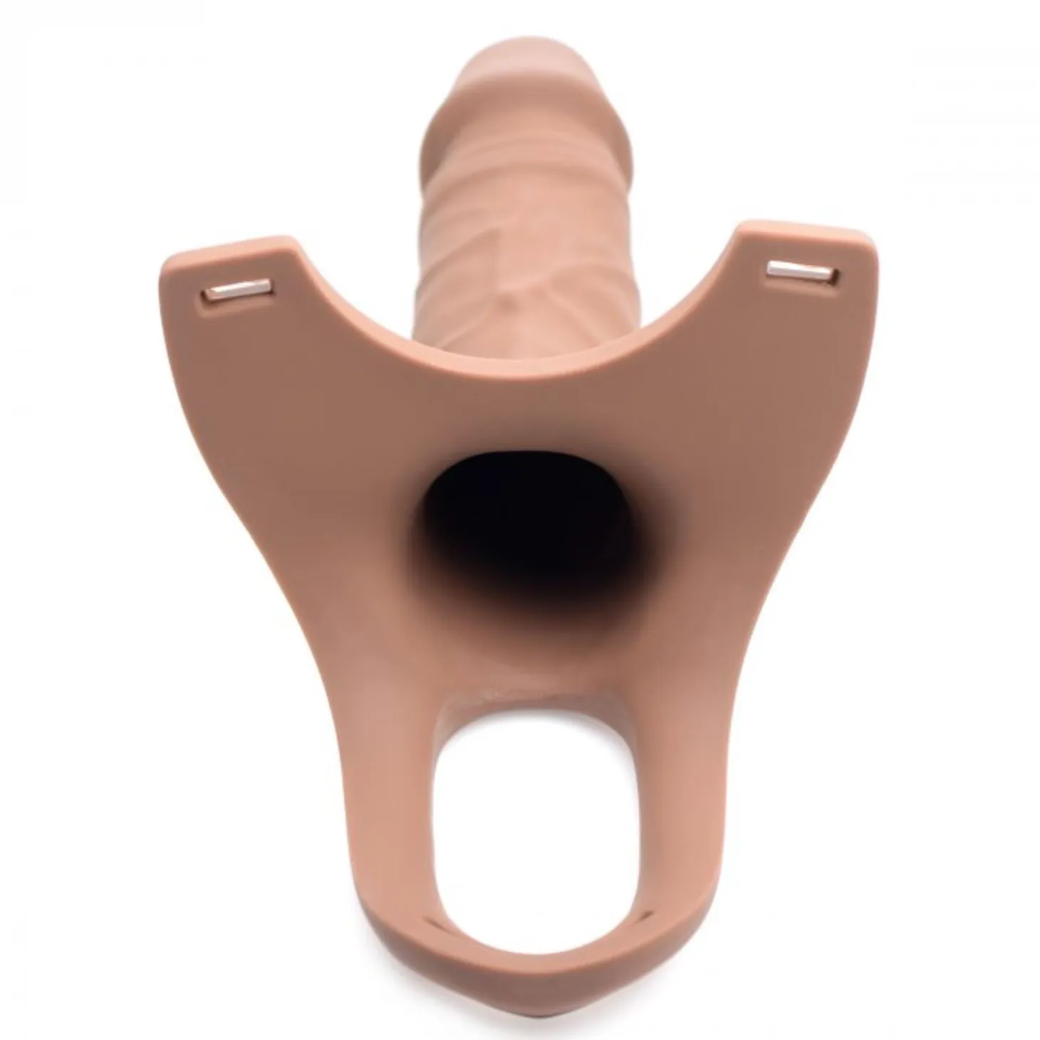 XR Brands - Godemiché creux en silicone avec harnais