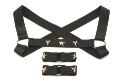 XR Brands - Harnais de Poitrine avec Brassards - Noir