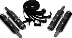 XR Brands - Kit de Contrainte de Lit Menottes de Lit - Noir