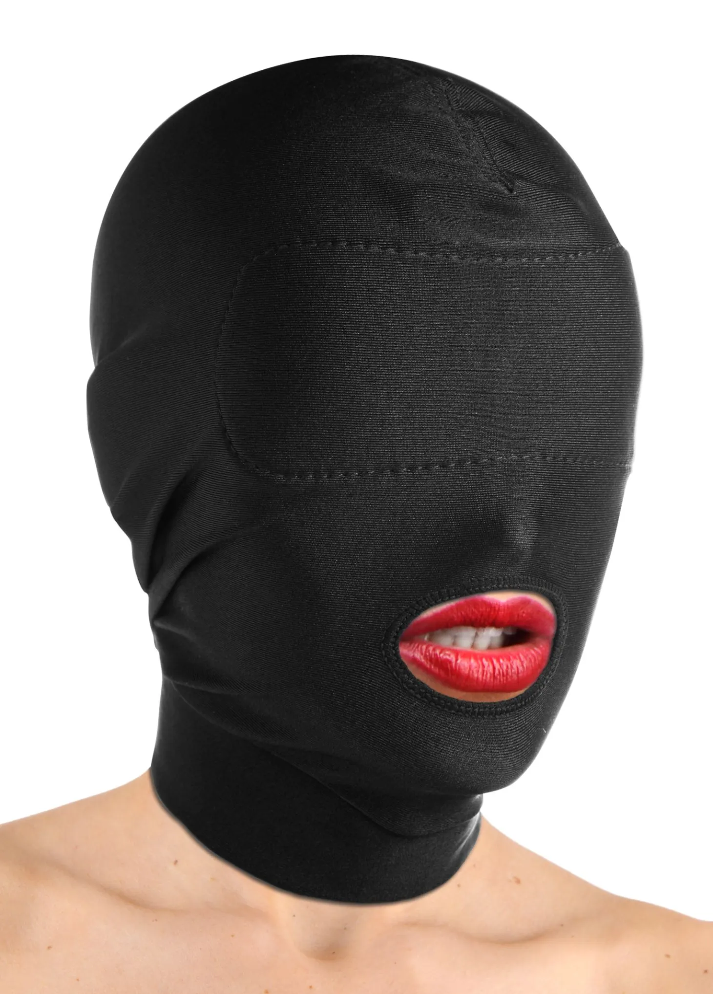 XR Brands - Masque Bouche Ouverte avec Masque Oculaire Rembourré - Noir