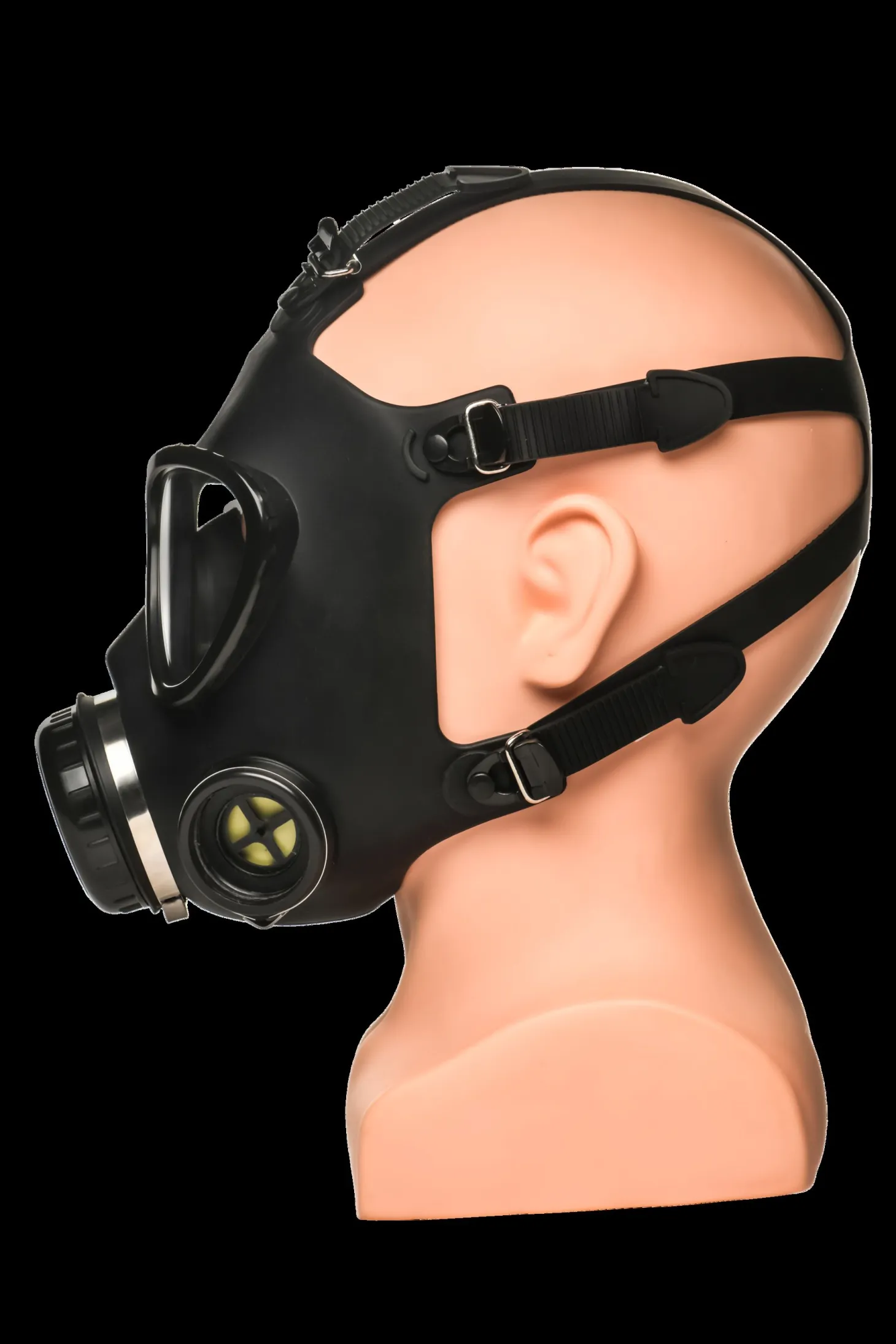 XR Brands - Masque à Gaz Inhalateur avec Bouteille - Noir et Blanc