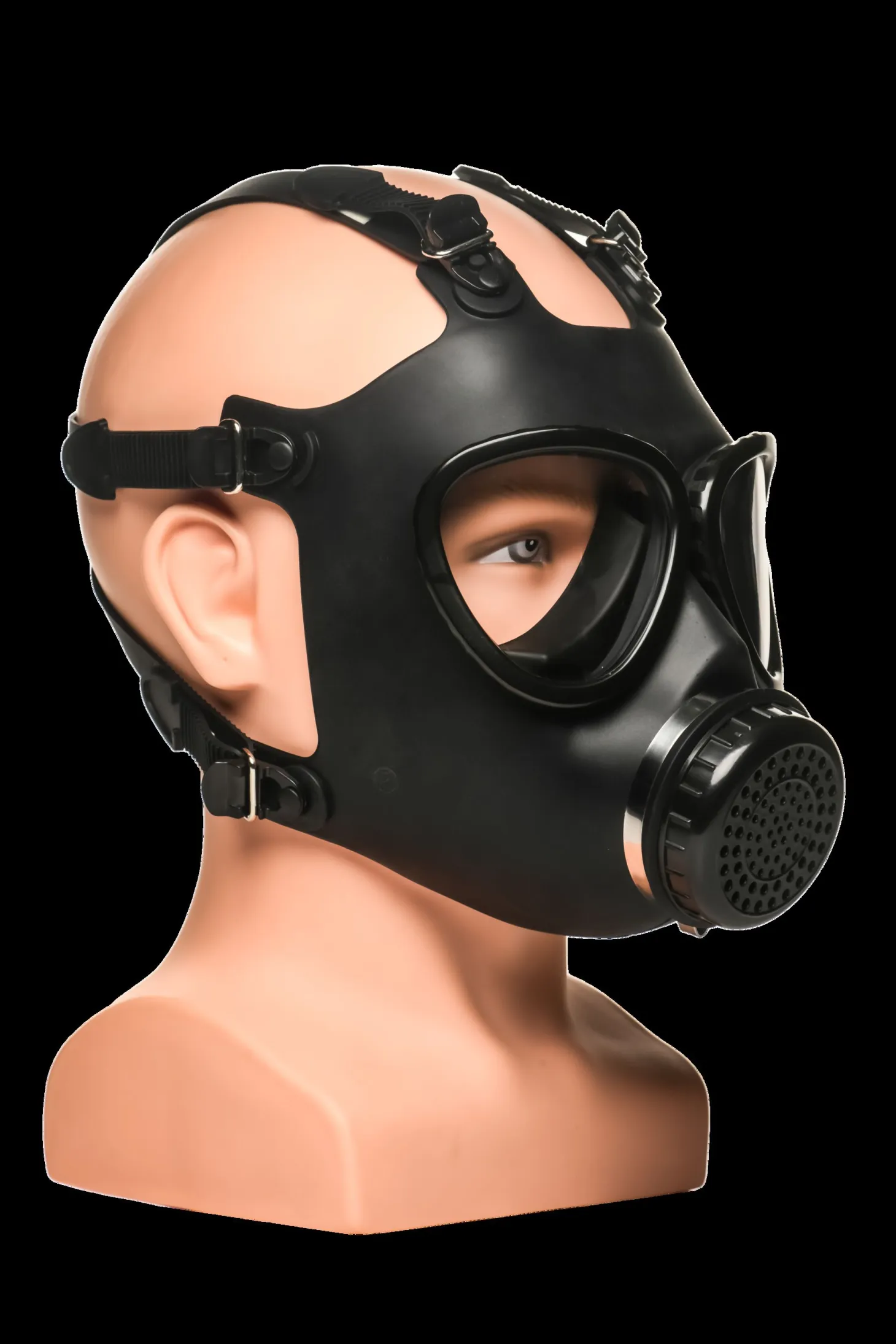 XR Brands - Masque à Gaz Inhalateur avec Bouteille - Noir et Blanc