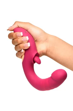 XR Brands - Vibromasseur Léchant et Pénétrant Tease & Please - Rose