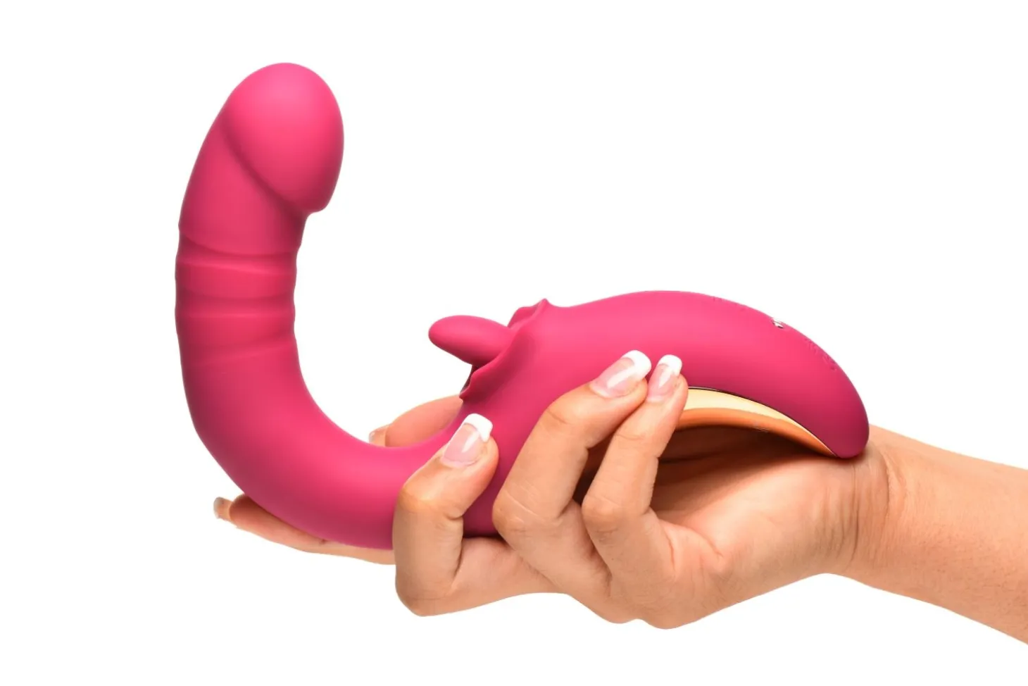 XR Brands - Vibromasseur Léchant et Pénétrant Tease & Please - Rose